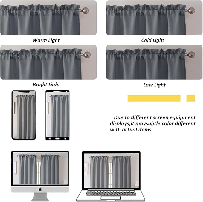 Chyhomenyc Dark Grey Curtains 78 Inch Length 2 Panels Set, Faux Linen Textured - Image 4