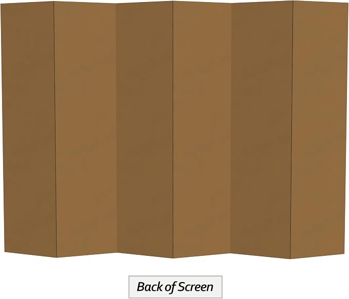 6 ft. Tall White Temporary Cardboard Folding Screen - Image 6