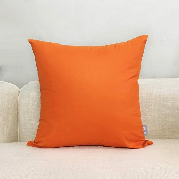 Thmyo 4-Pack 100% Cotton Comfortable Solid Decorative Throw Pillow Case Square - Image 5