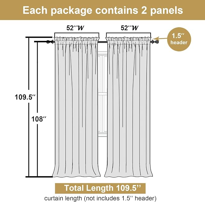 Lecloud Leia White Sheer Curtains 108 Inches Long 2 Panels, Airy Jacquard Leaf - Image 3