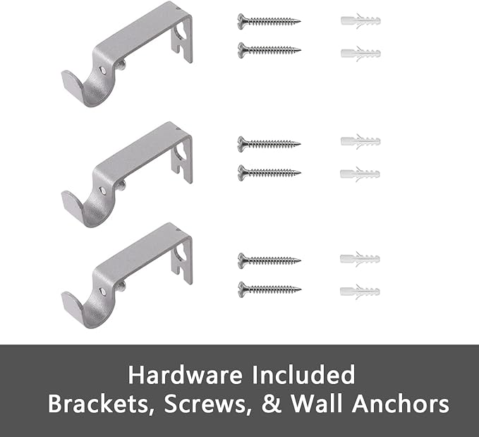 GXOACKJ Curtain Rods for windows 48 to 84-93 inch, 5/8 inch Decorative Silver - Image 6