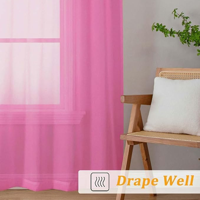 Gwine Short Kitchen Sheer Curtains 24 Inch Length - Image 6
