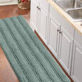 Turquoize Bathroom Runner Rug Extra Long Chenille Area Rug Non-Slip Bath Room by Turquoize