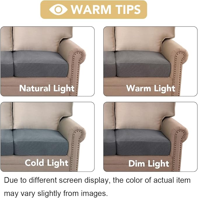 H.VERSAILTEX Super Stretch Individual Seat Sofa Covers Couch Cushion Covers - Image 7
