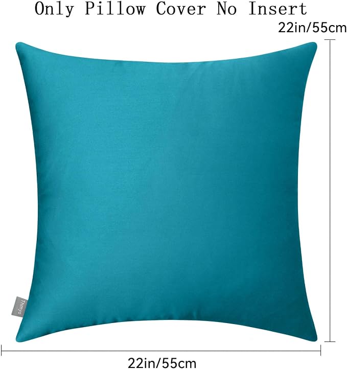 Thmyo 4-Pack 100% Cotton Comfortable Solid Decorative Throw Pillow Case - Image 5