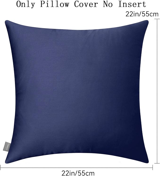 Thmyo 4-Pack 100% Cotton Comfortable Solid Decorative Throw Pillow Case Square - Image 9