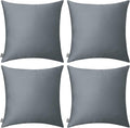 4-Pack 100% Cotton Comfortable Solid Decorative Throw Pillow Case Square by Thmyo