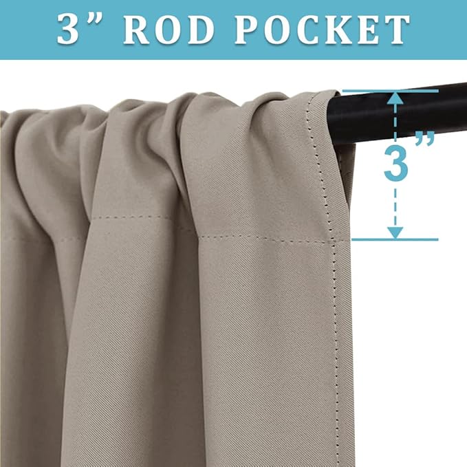RYB HOME Short Blackout Curtains - Image 2
