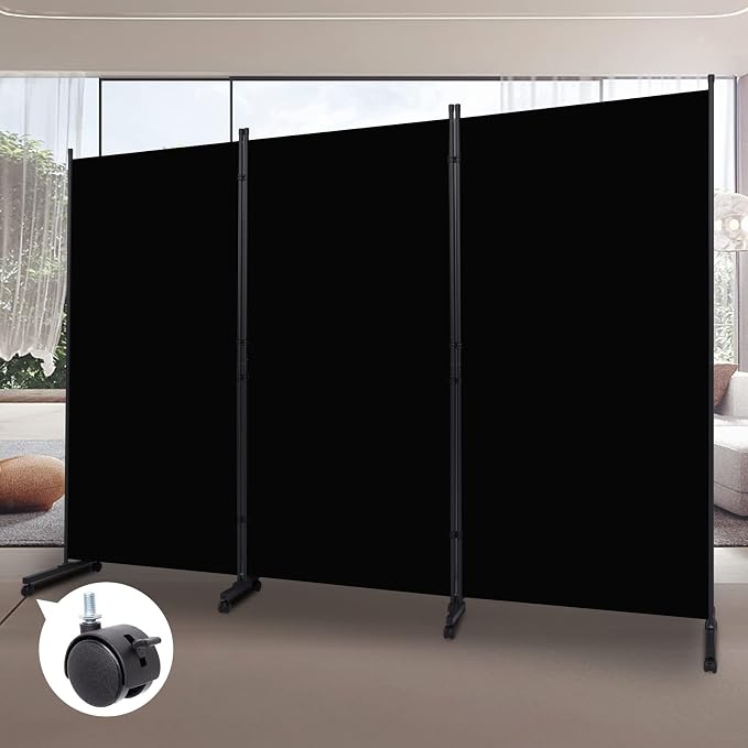 Room Divider Portable Partition Room Dividers and Folding Privacy Screens by HOMSCREENER