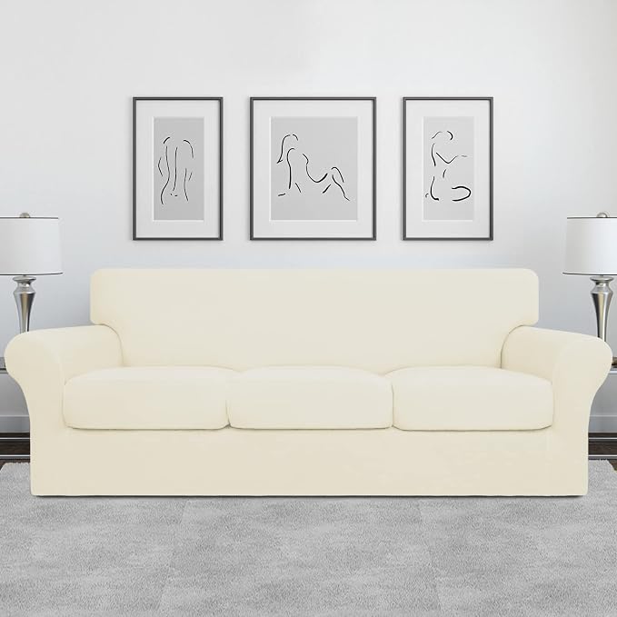 Easy-Going 4 Pieces Stretch Soft Couch Cover - Image 3