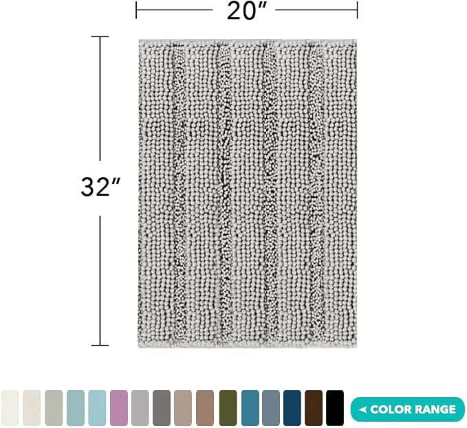 Turquoize Chenille Bath Mat - Image 2