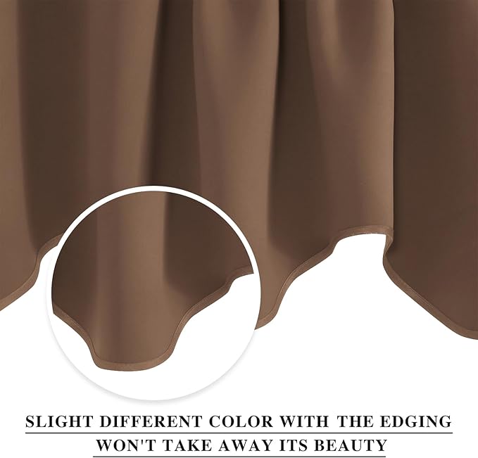NICETOWN Room Darkening Cappuccino Curtain Valances - Image 4