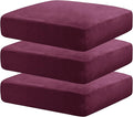 MAXIJIN Velvet Stretch Cushion Covers Fitted Couch Cushion Slipcovers Sofa Seat by MAXIJIN