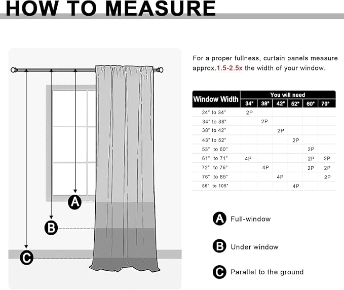 JIUZHEN Blackout Curtains for Bedroom– Thermal Insulated, Noise Reducing Room - Image 5