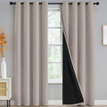 Yakamok 100% Blackout Curtains for Bedroom 84 Inch Length, Complete Light by Yakamok