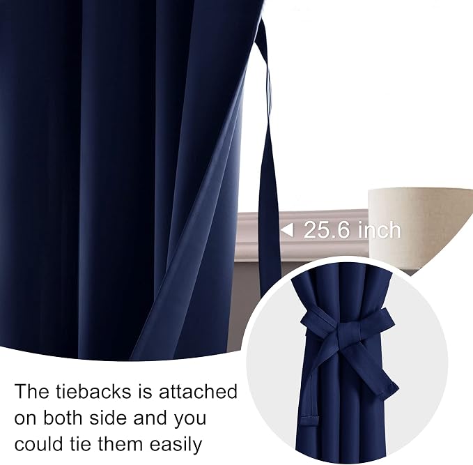 JIUZHEN Blackout Curtains for Bedroom– Thermal Insulated, Noise Reducing Room - Image 7