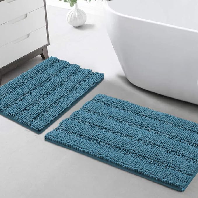 Turquoize Chenille Bathroom Rugs Set by Turquoize