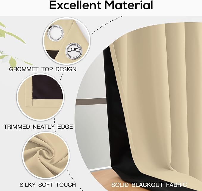 Thermal Insulated 100% Blackout Curtains - Image 4