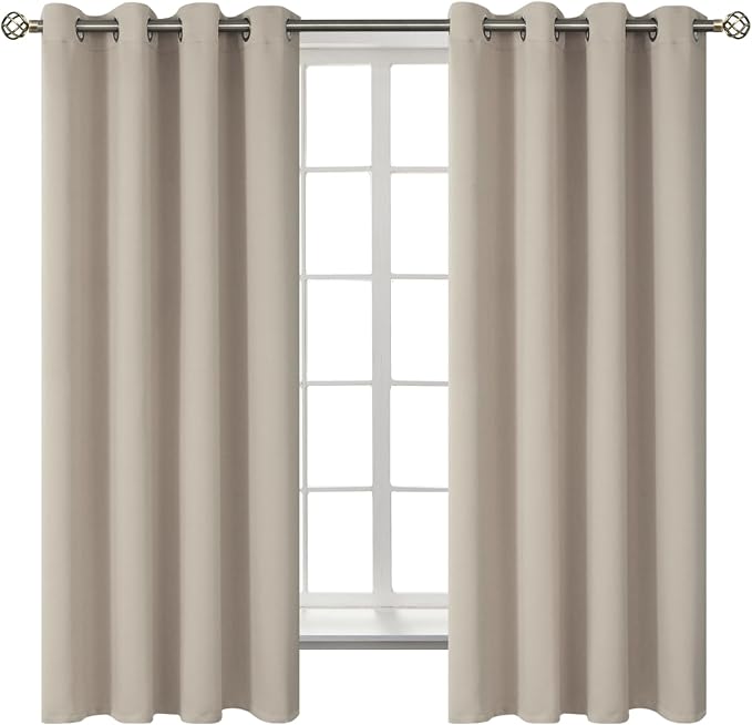 BGment Room Darkening Curtains 63 Inches Long by BGment