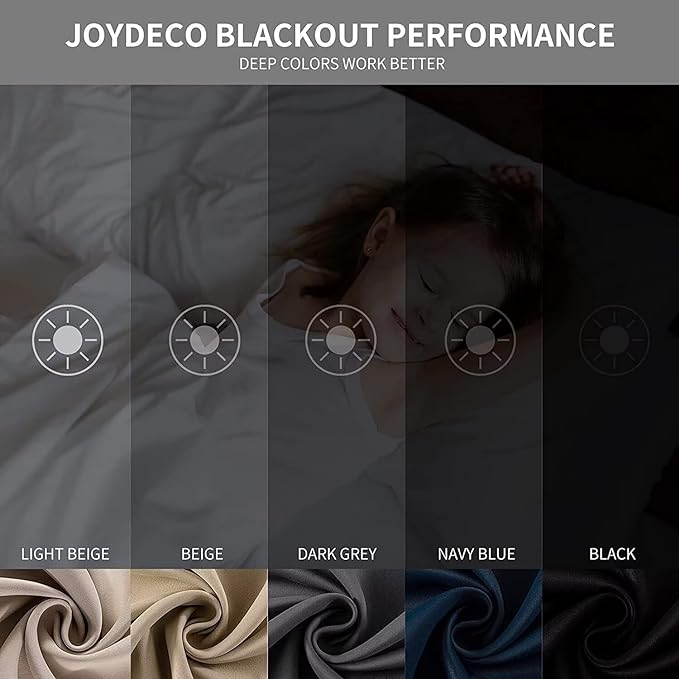 Joydeco Burgundy Red Custom Solid Single Blackout Curtain - Image 2