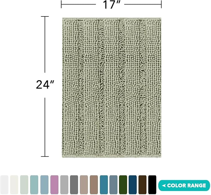 Turquoize Luxury Chenille Bath Rug - Image 2