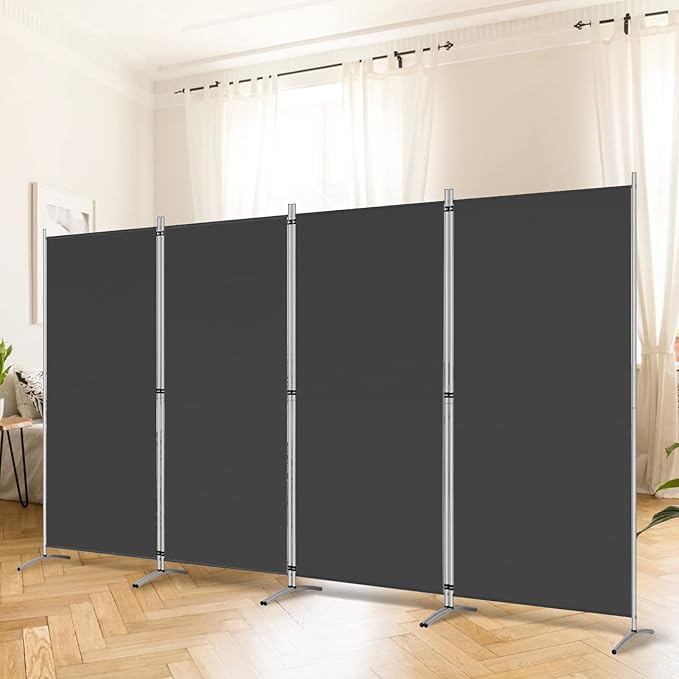 RANTILA 4 Panel Room Divider, 6 Ft Tall Folding Privacy Screen Room Dividers by RANTILA