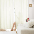 HOMEIDEAS Non-See-Through Ivory Privacy Sheer Curtains, 52 X 72 Inches Long 2 by HOMEIDEAS