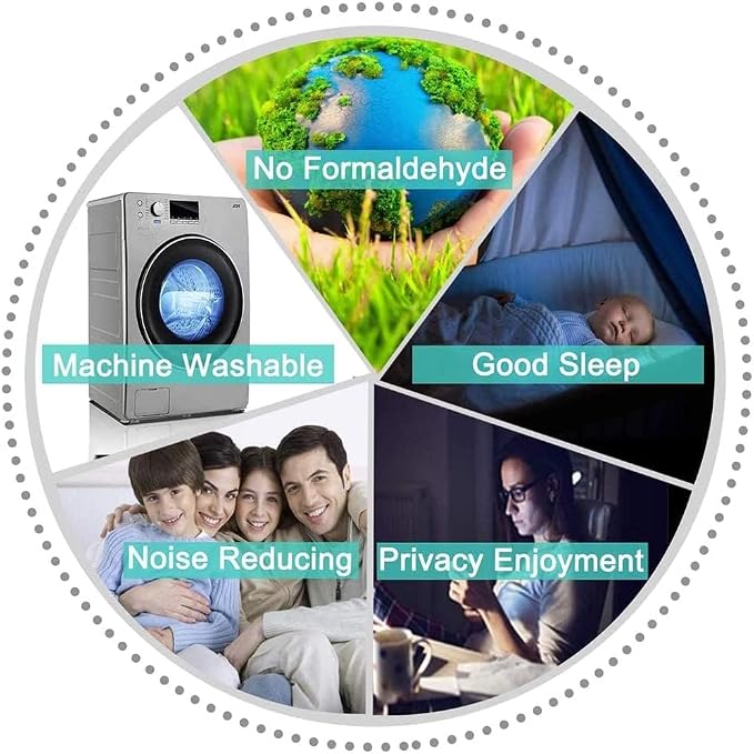 Yakamok Blackout Curtains for Bedroom 2 Panels Set 84 Inch Length Thermal - Image 8