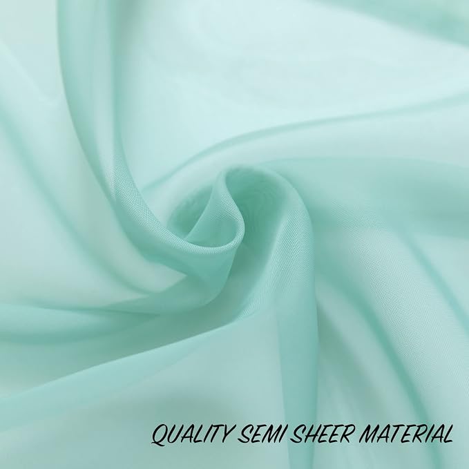 PearAge Beaded Sheer Valance Curtains - Image 3