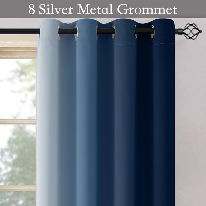 SimpleHome Ombre Room Darkening Curtains 84 inches Length - Image 3