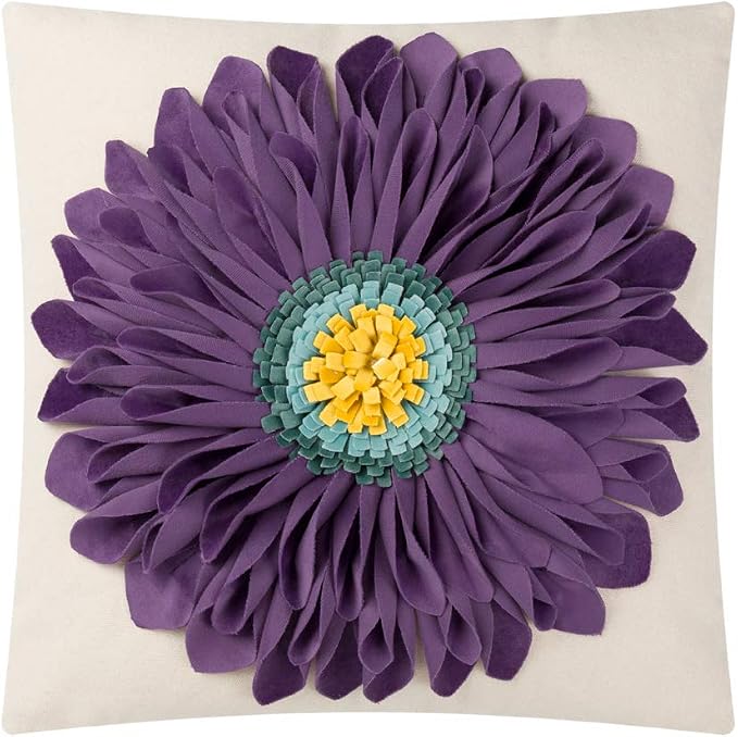 OiseauVoler 3D Sunflowers Throw Pillow Cases Decorative Handmade Cushion Covers by OiseauVoler