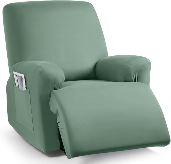 TAOCOCO Stretch Recliner Chair Covers 3-Pieces Solid Furniture Covers Recliner by TAOCOCO