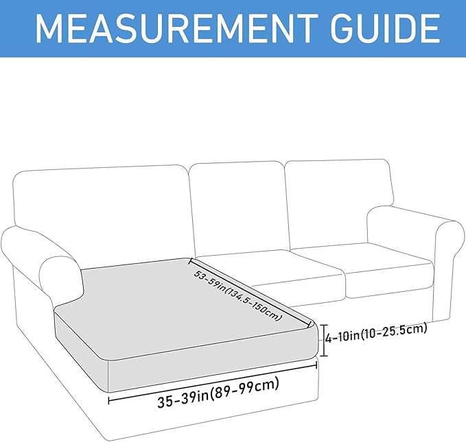 hyha Waterproof Couch Cushion Covers, Sectional Sofa Slipcovers Washable - Image 6