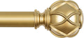 KAMANINA Curtain Rods for Windows 66 to 120 Inch, 7/8 Inch Gold Heavy Duty by KAMANINA