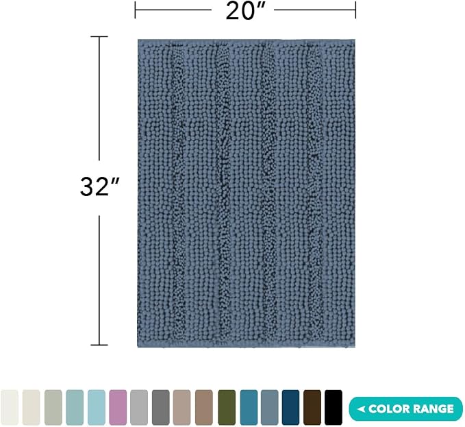 Turquoize Luxury Chenille Bath Rug - Image 2