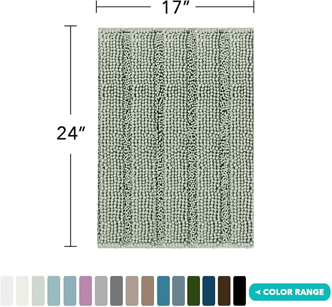 Turquoize Luxury Chenille Bath Rug - Image 2