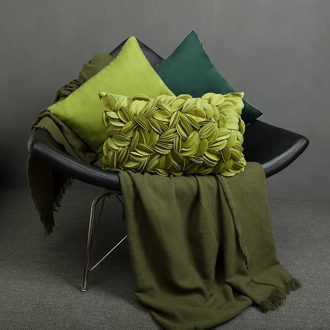 KINGROSE 3D Flower Throw Pillow Cover Floral Decorative Pillowcase Soft Cushion - Image 7