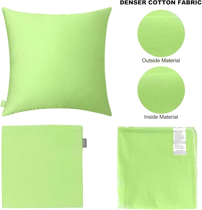 Thmyo 4-Pack 100% Cotton Comfortable Solid Decorative Throw Pillow Case - Image 5