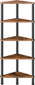 HOOBRO Corner Shelf Stand, Industrial 5-Tier Corner Bookshelf by HOOBRO