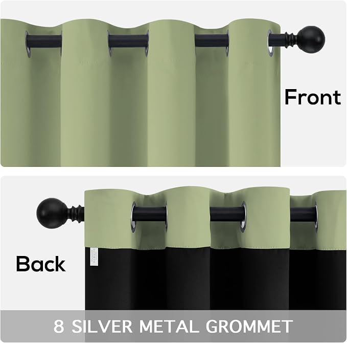 100% Blackout Curtains for Living Room, Thermal Insulated Blackout Curtains 63 - Image 6