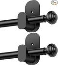 KAMANINA No Drill Curtain Rods for Windows 32 to 58 Inches, 5/8 Inch Renter by KAMANINA