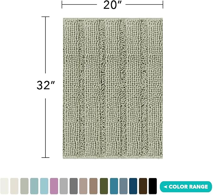 Turquoize Luxury Chenille Bath Rug - Image 2