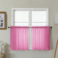 Gwine Short Kitchen Sheer Curtains 24 Inch Length by Gwine