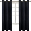 BGment Black Blackout Curtains for Bedroom 63 Inches Long, Each Panel 42 Inch by BGment