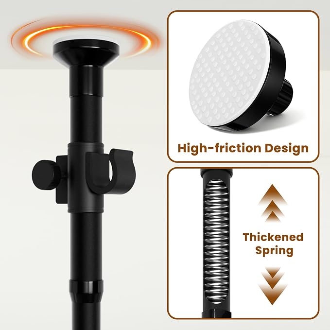 Room Divider Tension Rod No Drill, Adjustable 35-100" W x 43-120" H - Image 5