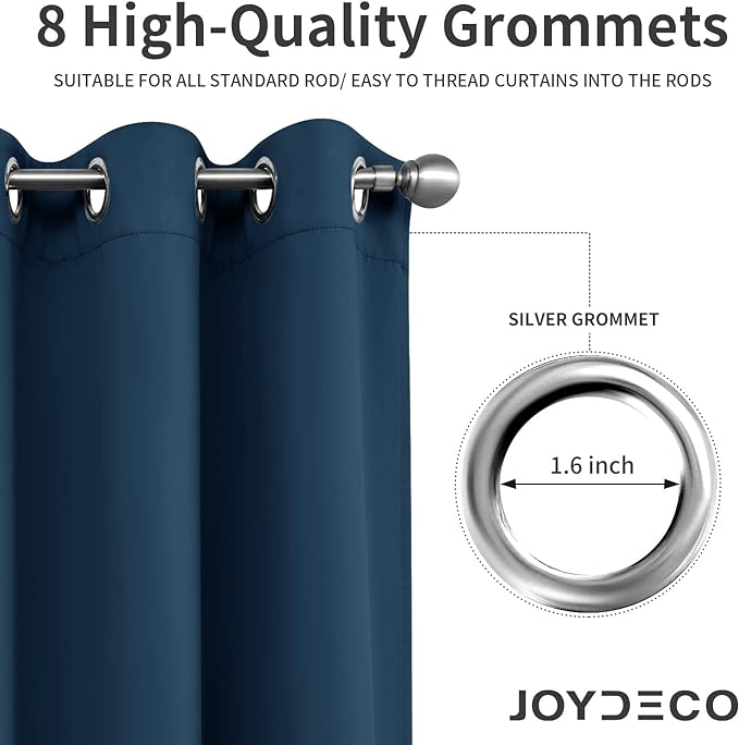 Joydeco Blackout Curtains 54 Inch Length 2 Panels Set, Thermal Insulated Long - Image 5