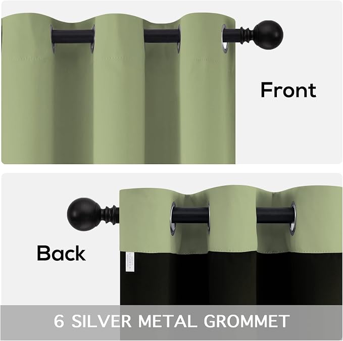 100% Blackout Curtains for Living Room, Thermal Insulated Blackout Curtains 84 - Image 6
