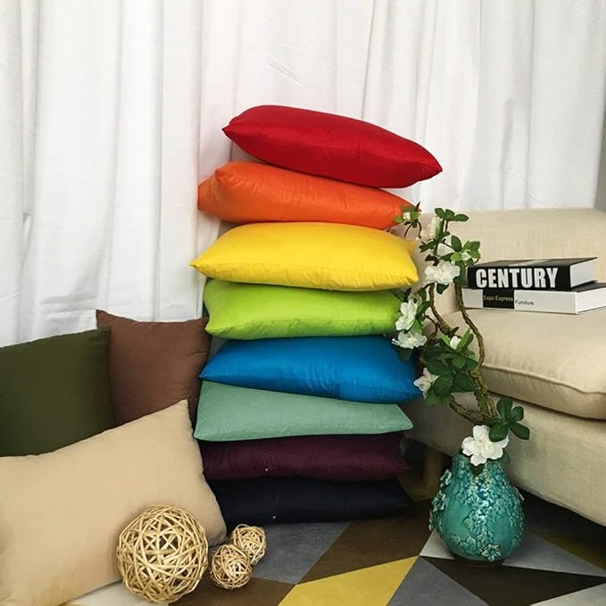 Thmyo 4-Pack 100% Cotton Lumbar Comfortable Solid Decorative Throw Pillow Case - Image 3