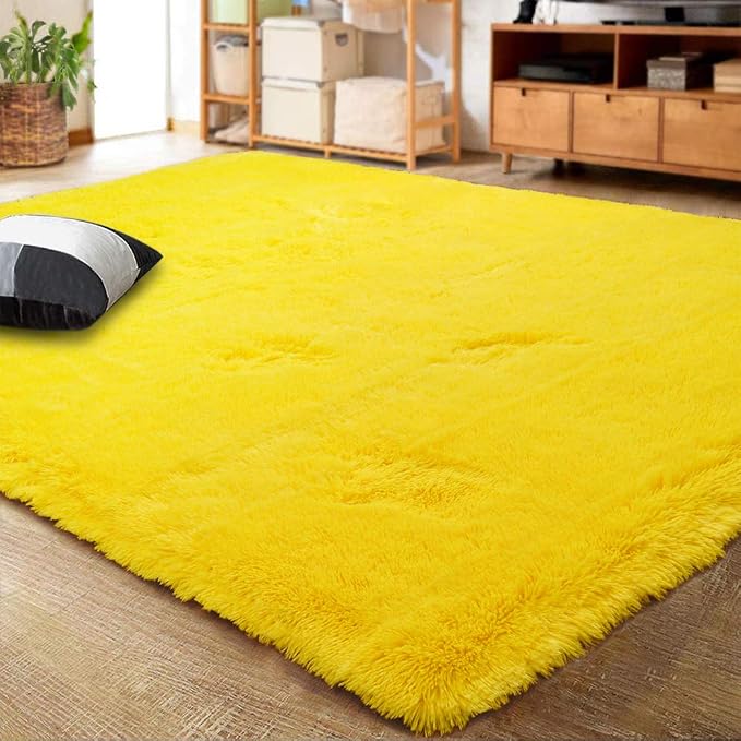 LOCHAS Ultra Soft Indoor Modern Area Rugs Fluffy Living Room Carpets by LOCHAS