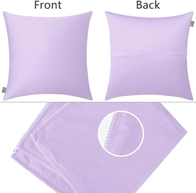 Thmyo 4-Pack 100% Cotton Comfortable Solid Decorative Throw Pillow Case Square - Image 7